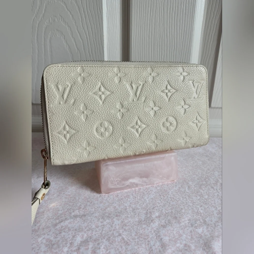 Louis Vuitton Secret Long Wallet – Monogram Empreinte Ivory Leather Authentic